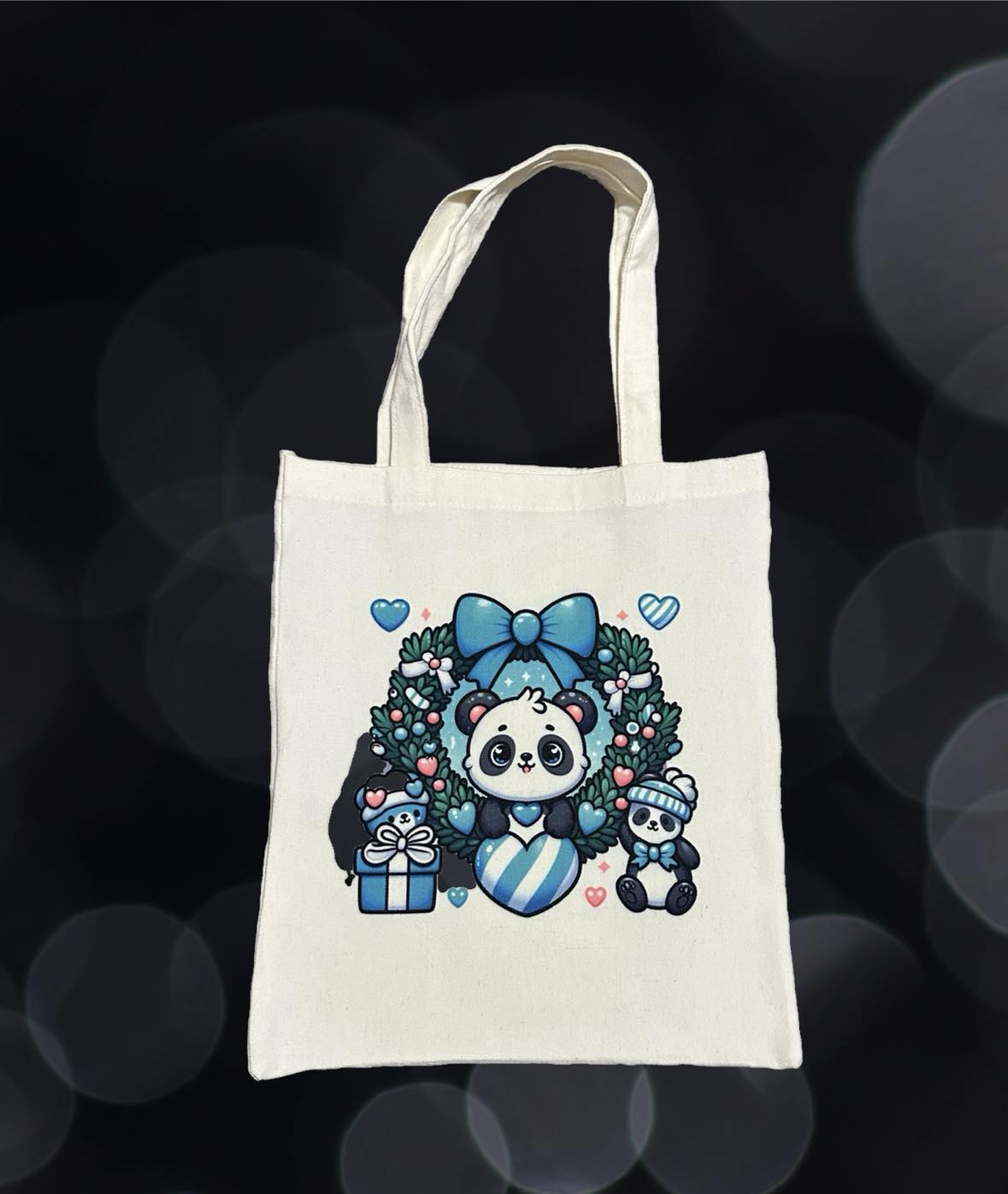 Panda Wreath Tote Bag