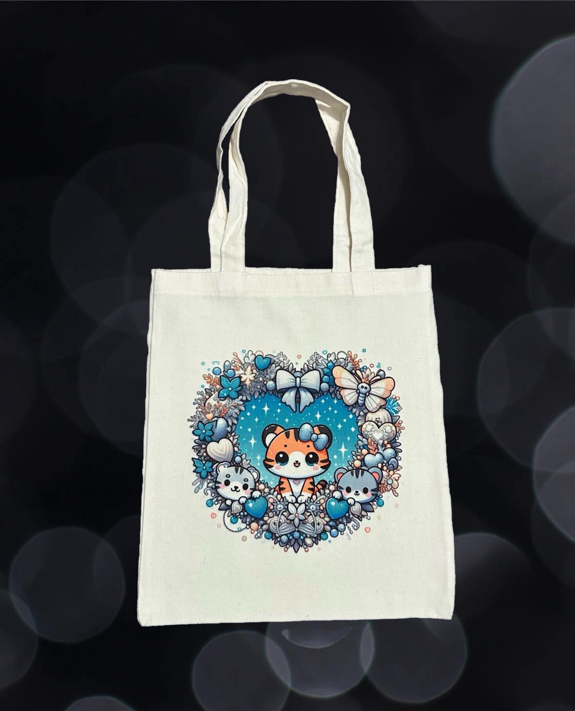 Tiger Wreath Tote Bag