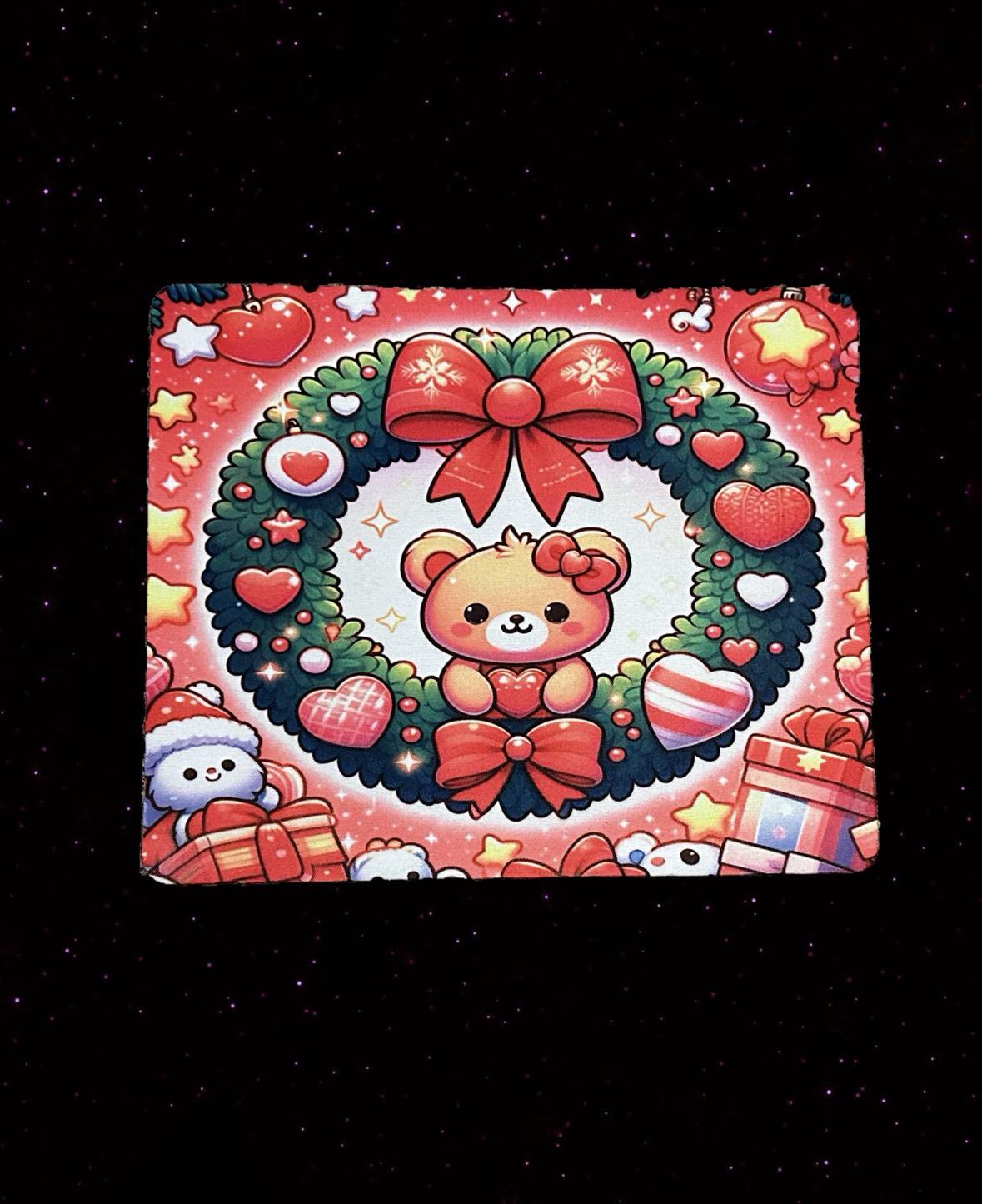 Bear Wreath Mouse Pad