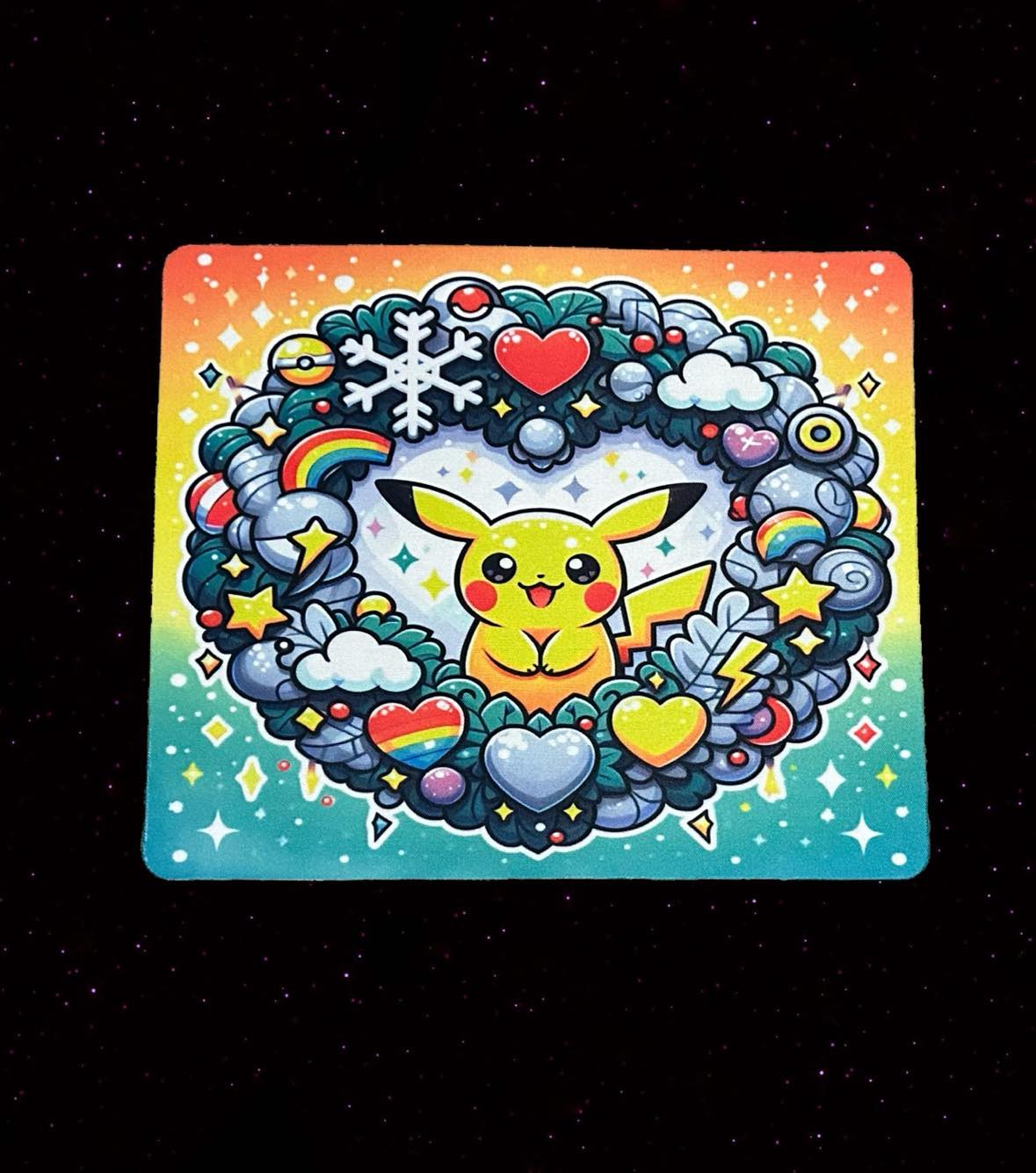 Pikachu Wreath Mouse Pad