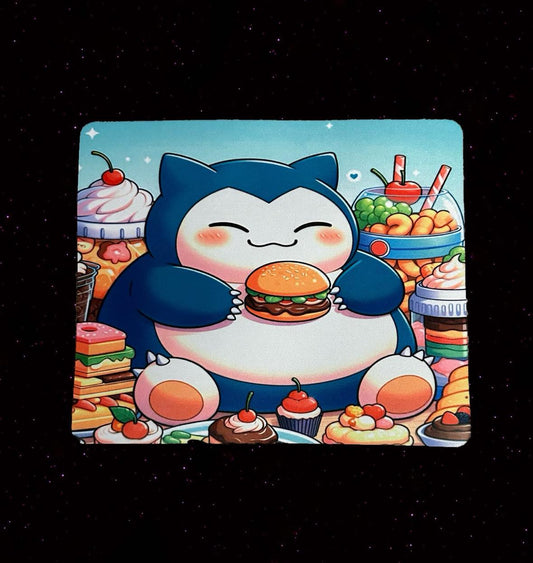 Snorlax & Hamburger Mouse Pad