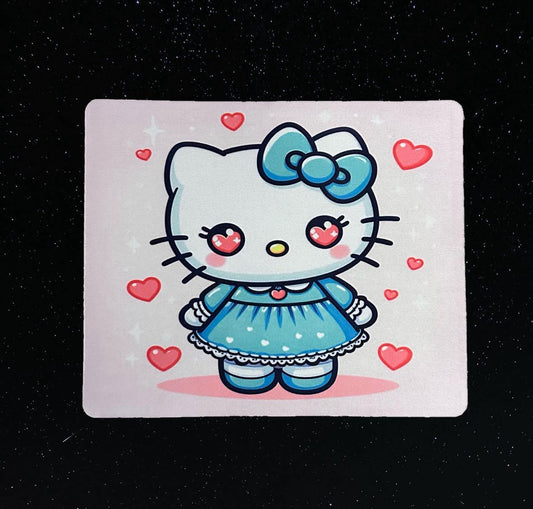 Blue Dress Hello Kitty Mouse Pad