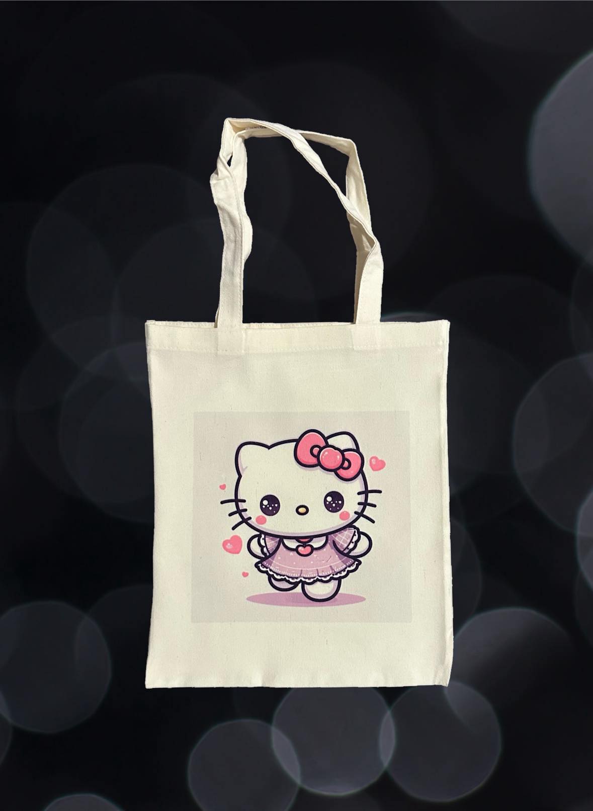 Lavender Dress Hello KItty Tote Bag