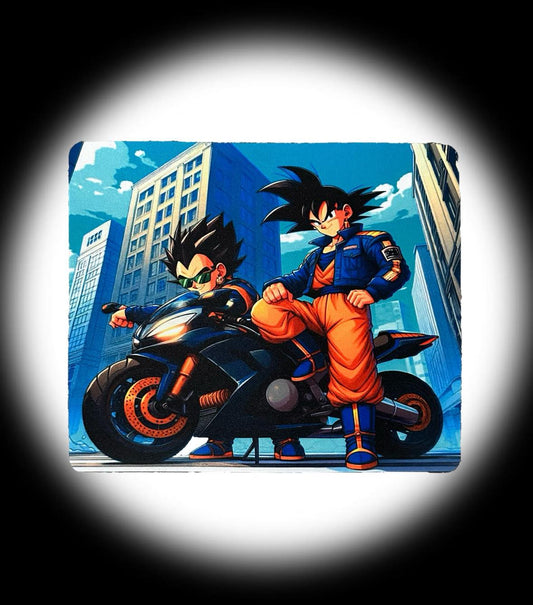 Motorcycle Goku & Vegeta Mouse Pad