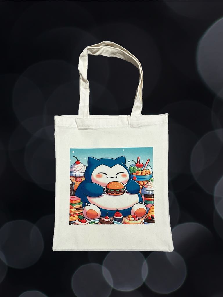 Snorlax & Burger Tote Bag